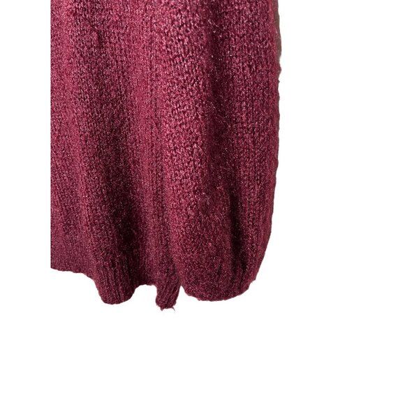 A New Day Sweater Womens Small Chunky Knit Top Red Burgundy Fall Winter Casual - Picture 5 of 11